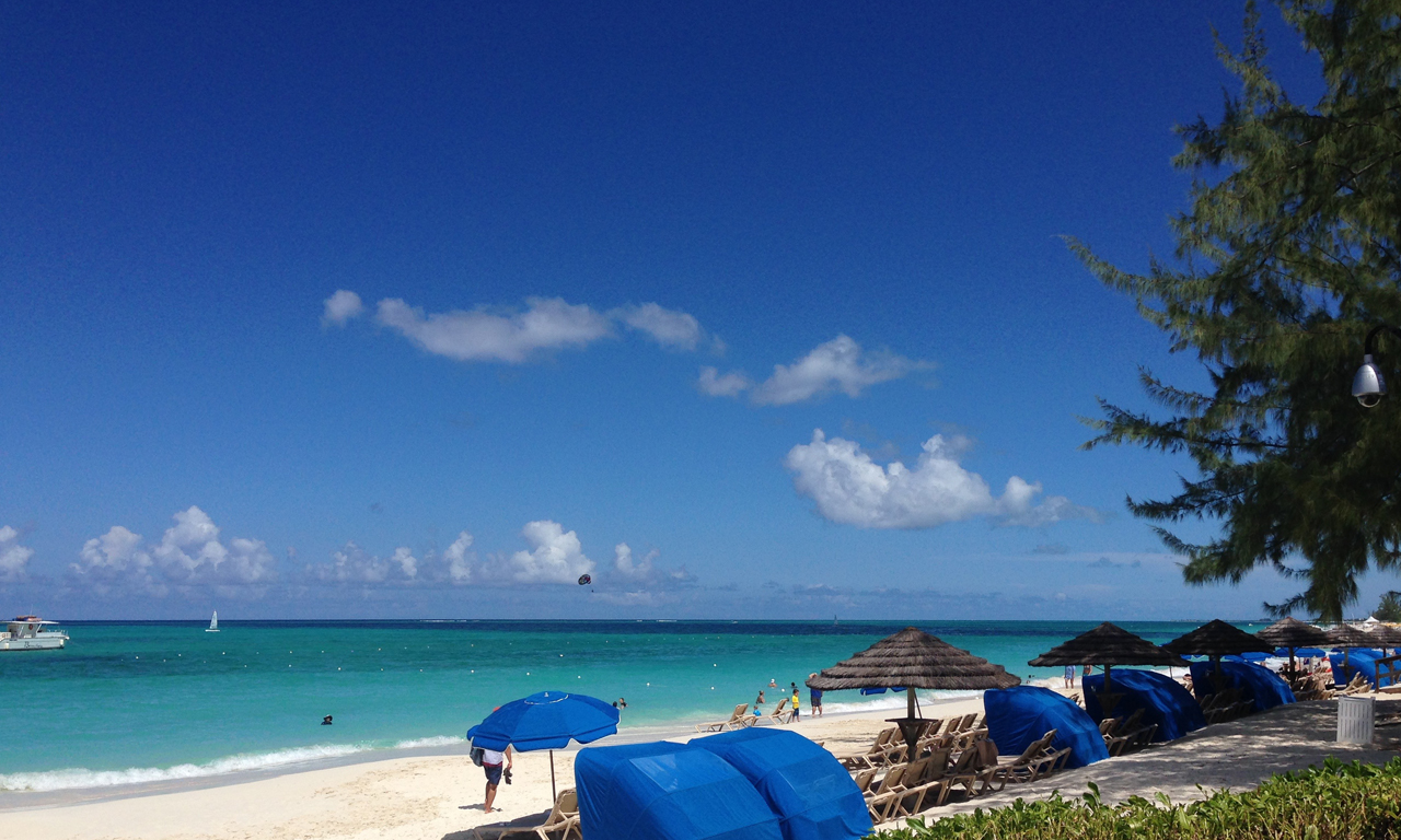 The crystal waters of the Caribbean
